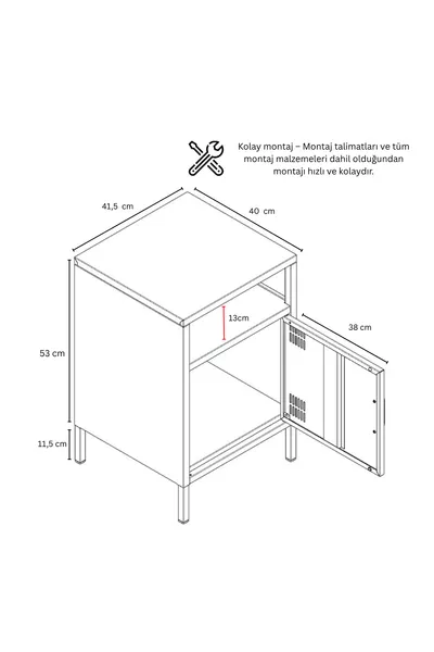Pera Chest of Drawers with Open Shelves, 5 x x cm - Available in 9 Color Options