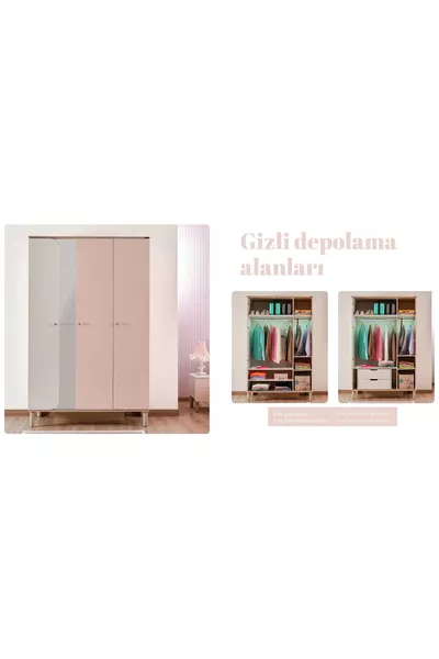 Sofia Youth Room (3-Door Wardrobe + Bed + Study Desk)