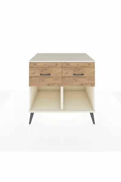 Kronos Dresser 2 Drawer Moonstone-Moonstone/Pine