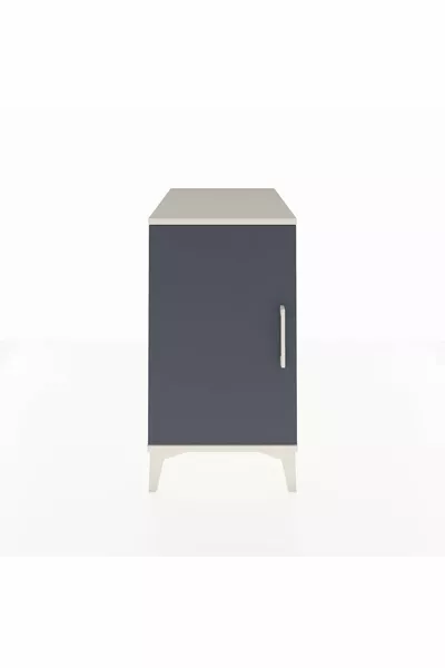 Kronos Nachtkastje 2 Planken 1 Deur Maansteen-Antraciet