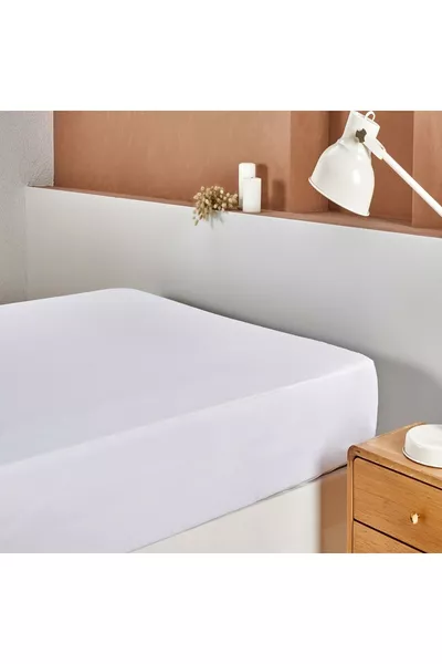 Easy Eenpersoons Matrasbeschermer Wit