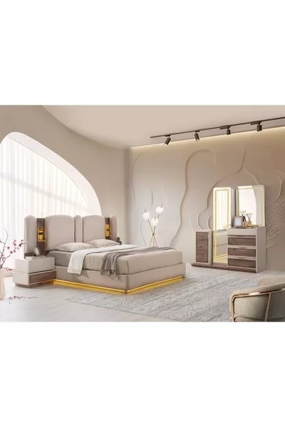 СПАЛЬНЯ AYASOFYA С БАЗОВЫМИ ЭЛЕМЕНТАМИ ИЗ МДФ