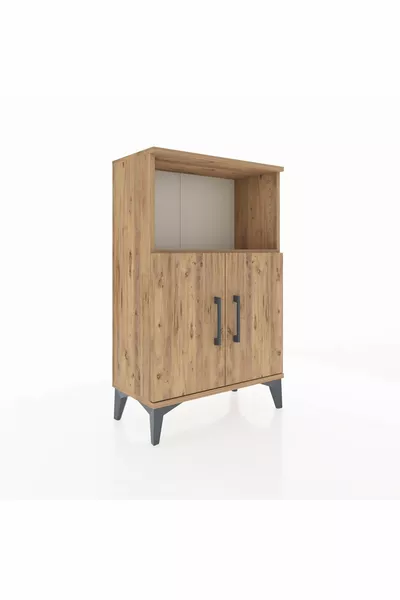 خزانة أرجيس بسطحين ودرجين، خشب الصنوبر-صنوبر