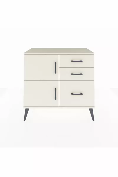 Cassettiere Hyperion con un ripiano, 3 cassetti e 2 ante, Giada-Aytaşı