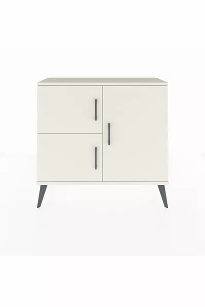 خزانة أرجس ٢ رف و٣ أبواب لون حجر القمر/رصاصي