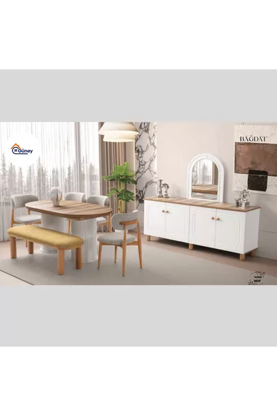 طقم غرفة نوم وغرفة طعام حزمة الزفاف