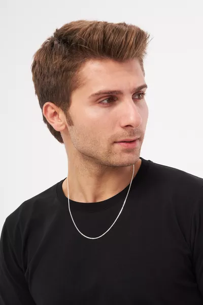 2mm Gourmet Sterling Silver Men's Chain Necklace