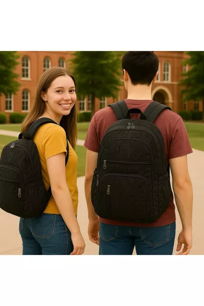 حقيبة ظهر مدرسية للجنسين، قماش مقاوم للماء كرينكل، حجم كبير، للمرحلة الإعدادية والثانوية والجامعة 