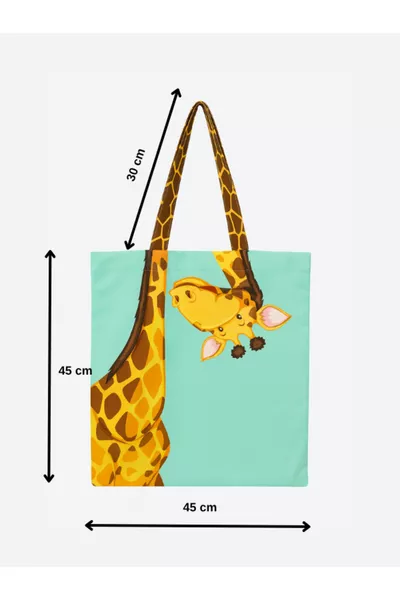 Giraffe Print Beach Bag