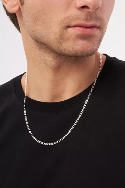 3mm Gourmet Silver Men's Chain Necklace