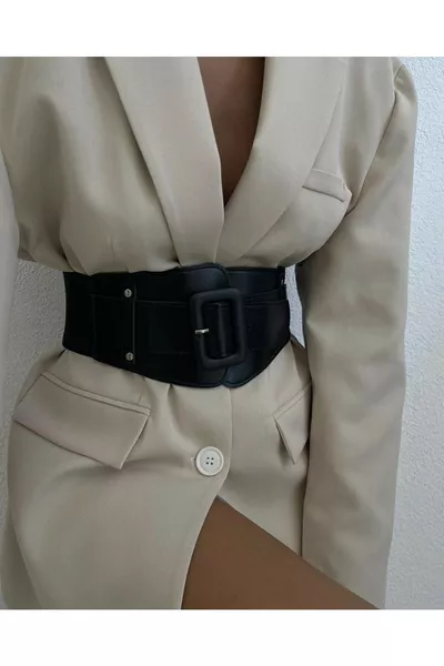 حزام نسائي عريض بمشبك