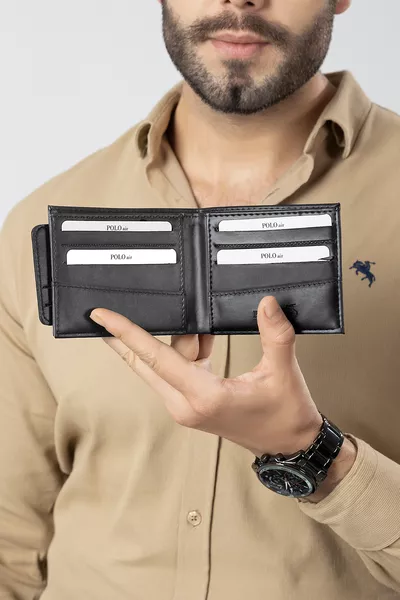 Мужской спортивный кошелек для карт, черный