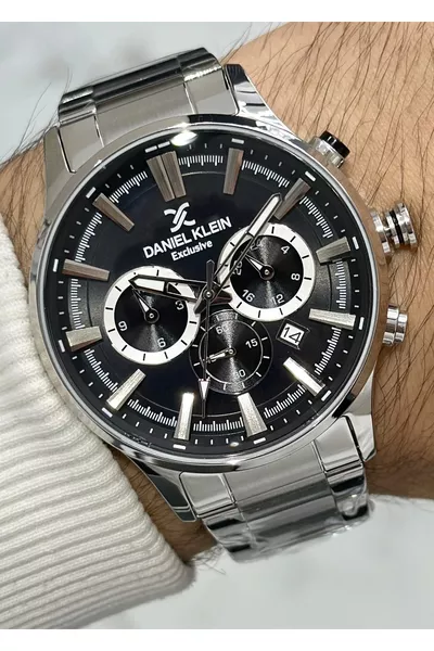 Montre Homme Étanche avec Bracelet en Acier et Fonctionnalités, Garantie 2 Ans Originale
