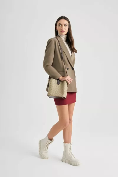 Patterned Women's Hand and Shoulder Bag