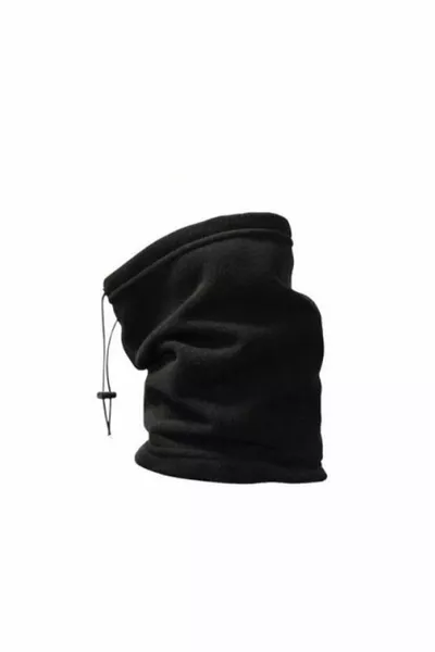 Зимен черен поларен шал-яка