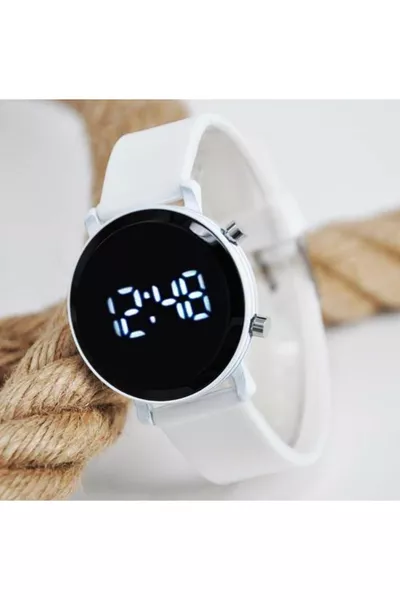 ساعة يد LED بحزام سيليكون