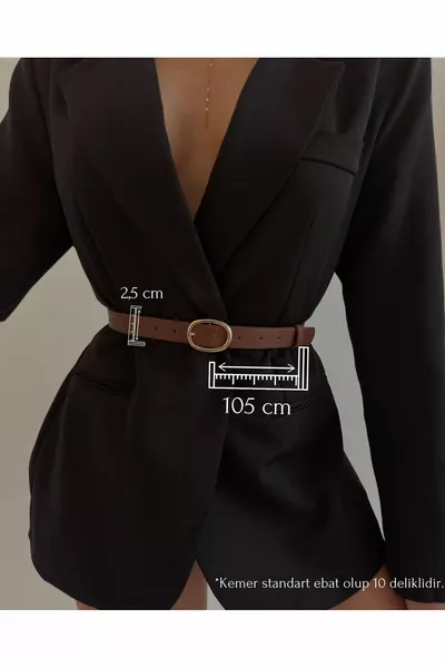 Damenhose Gürtel mit ovaler Schnalle, Jackettgürtel, Kleidgürtel, Hemd Gürtel