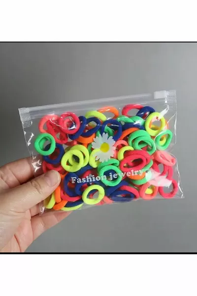 Molletta per capelli in gomma con borsa trasparente