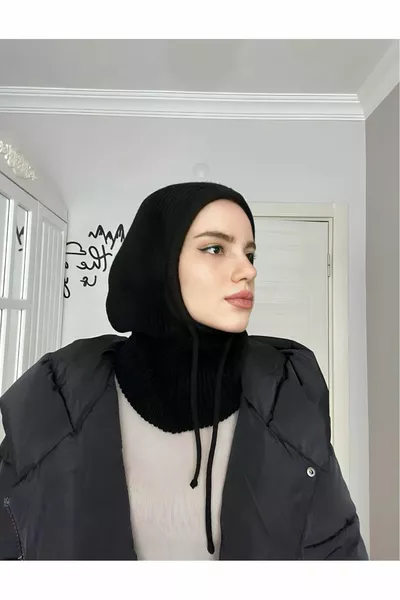 قبعة منسوجة محبوكة بلكالافا | قبعة بغطاء رأس بحبل