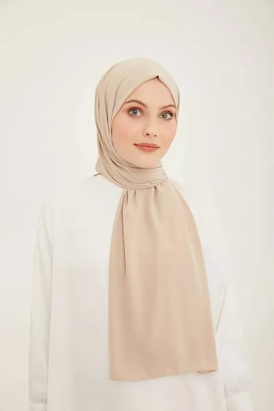 ARMINE TREND MEDINA SILK SCARF  LIGHT BEIGE