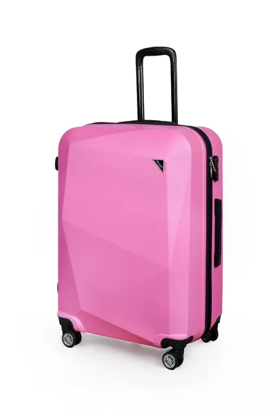 Valise Grande Taille Modèle Diamant Couleur Rose
