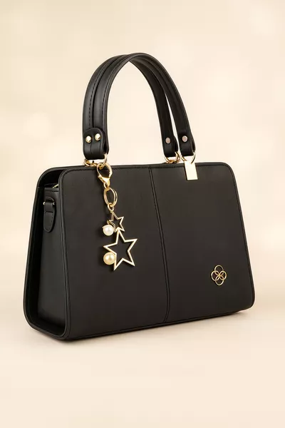 حقيبة كتف وذراع بخمس حجرات بحزام قابل للتعديل من جلد فيينا