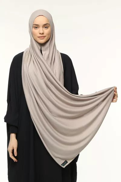 Готовый практичный роскошный органический простой трикотажный шал с перекрестным выравниванием, светло-видоновый