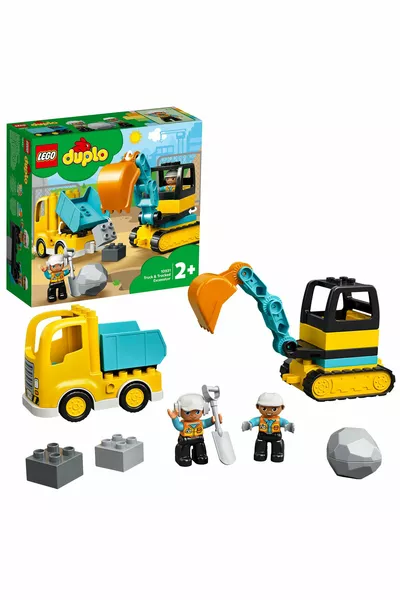 ® DUPLO® Città Camion e Escavatore a Cingoli + Set di Giocattoli Educativi (Pezzo)