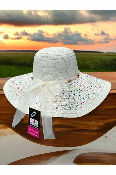 Chapeau de plage en paille pour femme