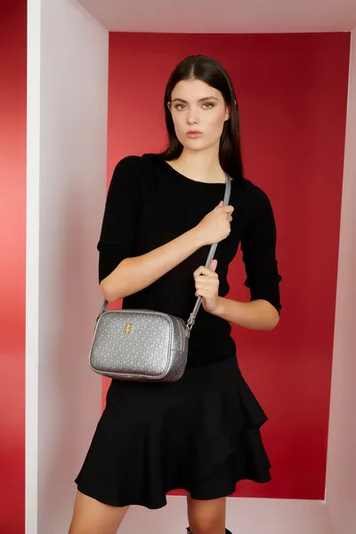 Platinum Small Alphabet Women's Shoulder Bag 