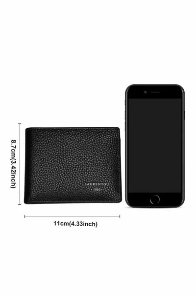 Настоящий итальянский кожаный мужской кошелек - держатель для карт