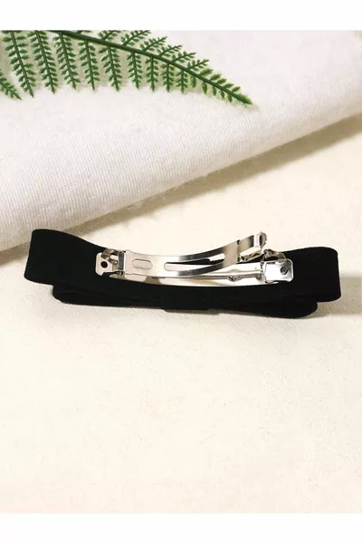 double-layer French automatic velvet bow clasp