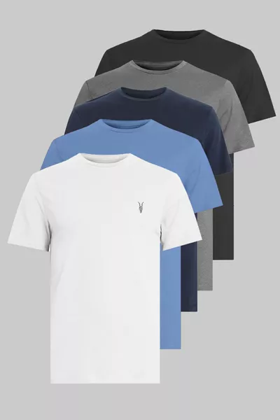 Erkek 5'li Koku Tutmayan Ekonomik Paket % Pamuklu 5 Li T-shirt Paketi