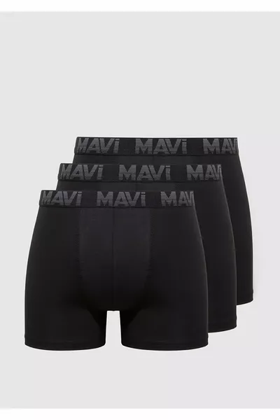 Lot de 3 boxers basiques noirs 