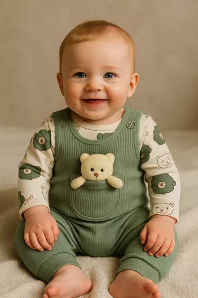 Teddy Bear Baby Jumpsuit - Onesie and Jumpsuit – 3-6-9 Months Baby Clothing