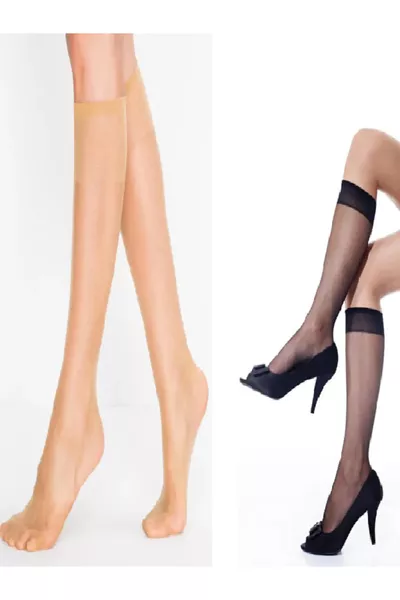 Calze Sottili sotto il Ginocchio  pezzi  Beige