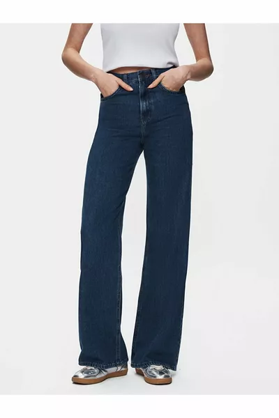 Vıonne H Geniş Paça Yüksek Bel Jean Pantolon