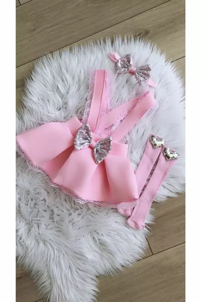 Girls' Lace Romper Set (Suitable for Age 2, Size 2-4 Years)