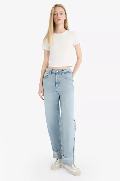 Coool Basic Slim Fit Effen Korte Mouwen T-shirt AXNS