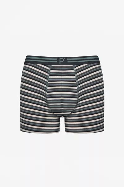 بوكسر رجالي قطن بألوان متعددة مخطط بالبحري 3 قطع