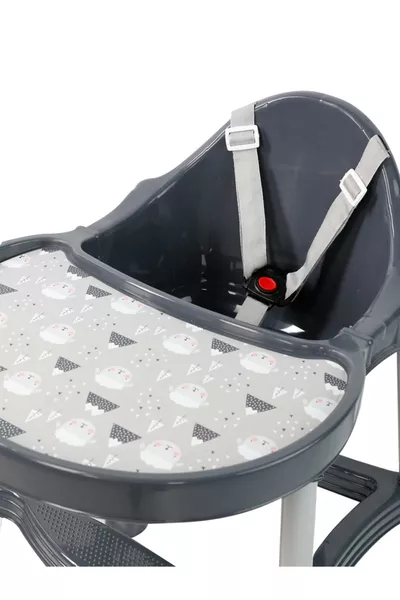 كرسي طعام عملي للرضع رمادي