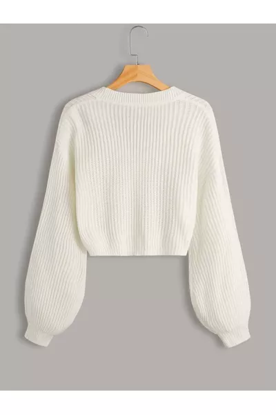 Dames Gebreid Vest met Knopen