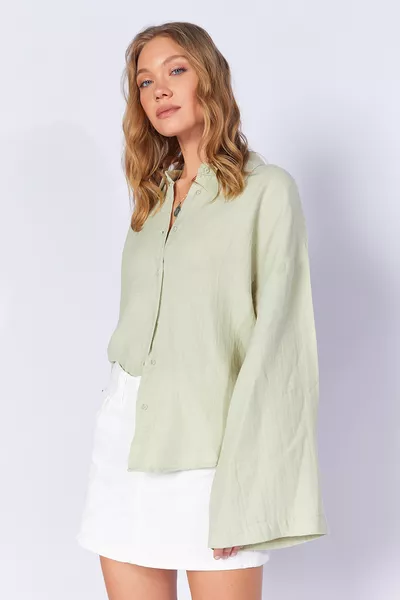 Çağla Mouwen Losse Damesblouse