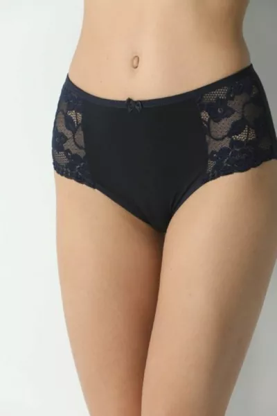 Lot de 3 culottes à dentelle sur le côté Noir-blanc-nude 