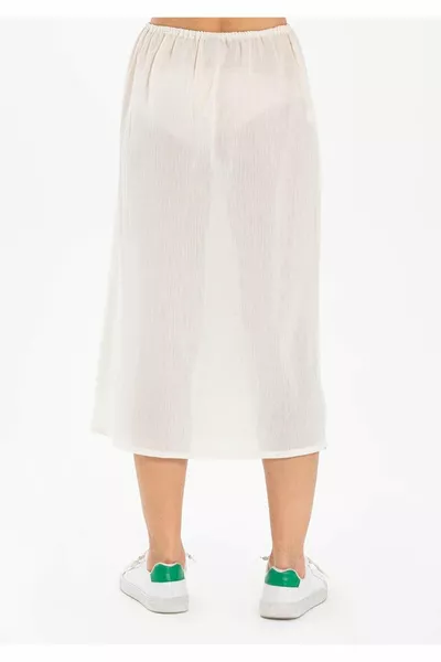 Juppon Şile Cloth Cotton Long Skirt Lining Full-Length Juppon Cream