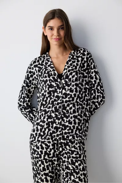 Aurora Multicolored Shirt and Pants Pajama Set