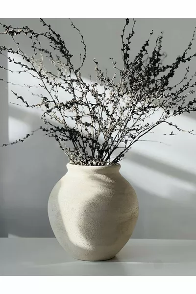 Ламе маленькая ваза с маленьким животиком, матовая с текстурой