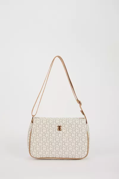 حقيبة كتف نسائية بيج 