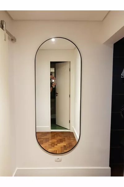 İki Tarafı Oval Konsol Ve Boy Aynası  Cm