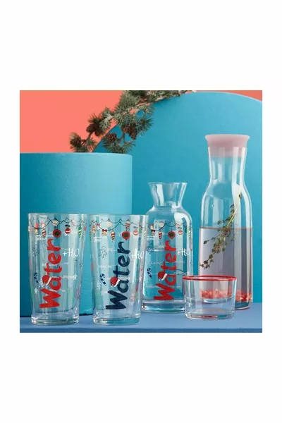 كأس ماء  مل مجموعة من قطعتين - رأس السنة